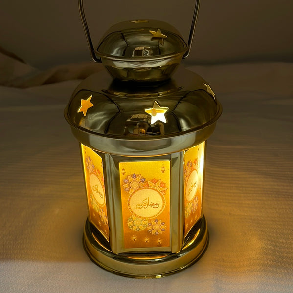 Gold Ramadan Lantern LED W Nasheed Audio