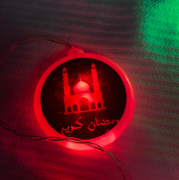 Ramadan Kareem Lights Islamic design Circle Colorful LED hang