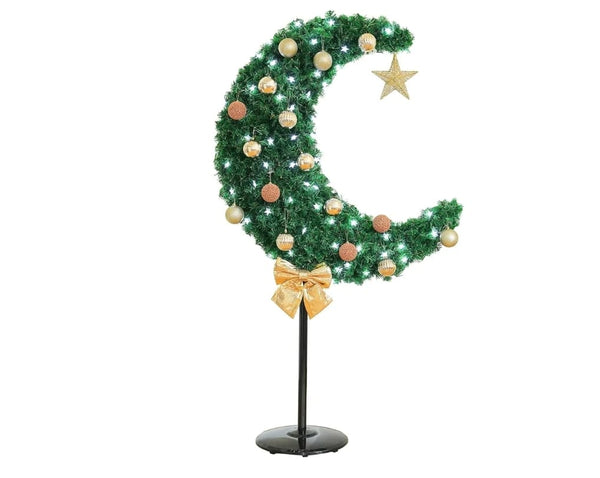 Ramadan 6FT Green Crescent Tree W Lights & Decorations