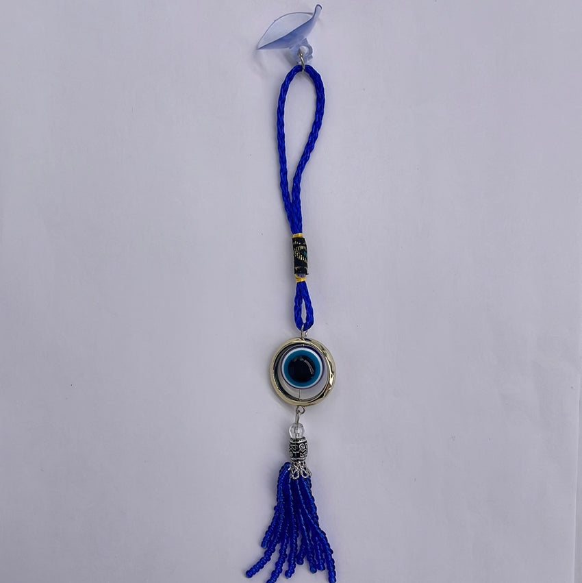 Blue Evil Eye Gold Circle Charm