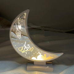 Ramadan Kareem Shelf Moon Mirror Glass LED