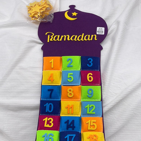 Purple Ramadan Calendar With Stars