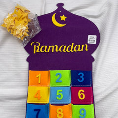 Purple Ramadan Calendar With Stars