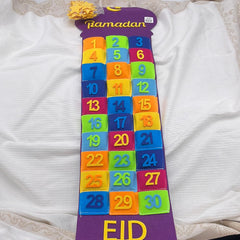 Purple Ramadan Calendar With Stars